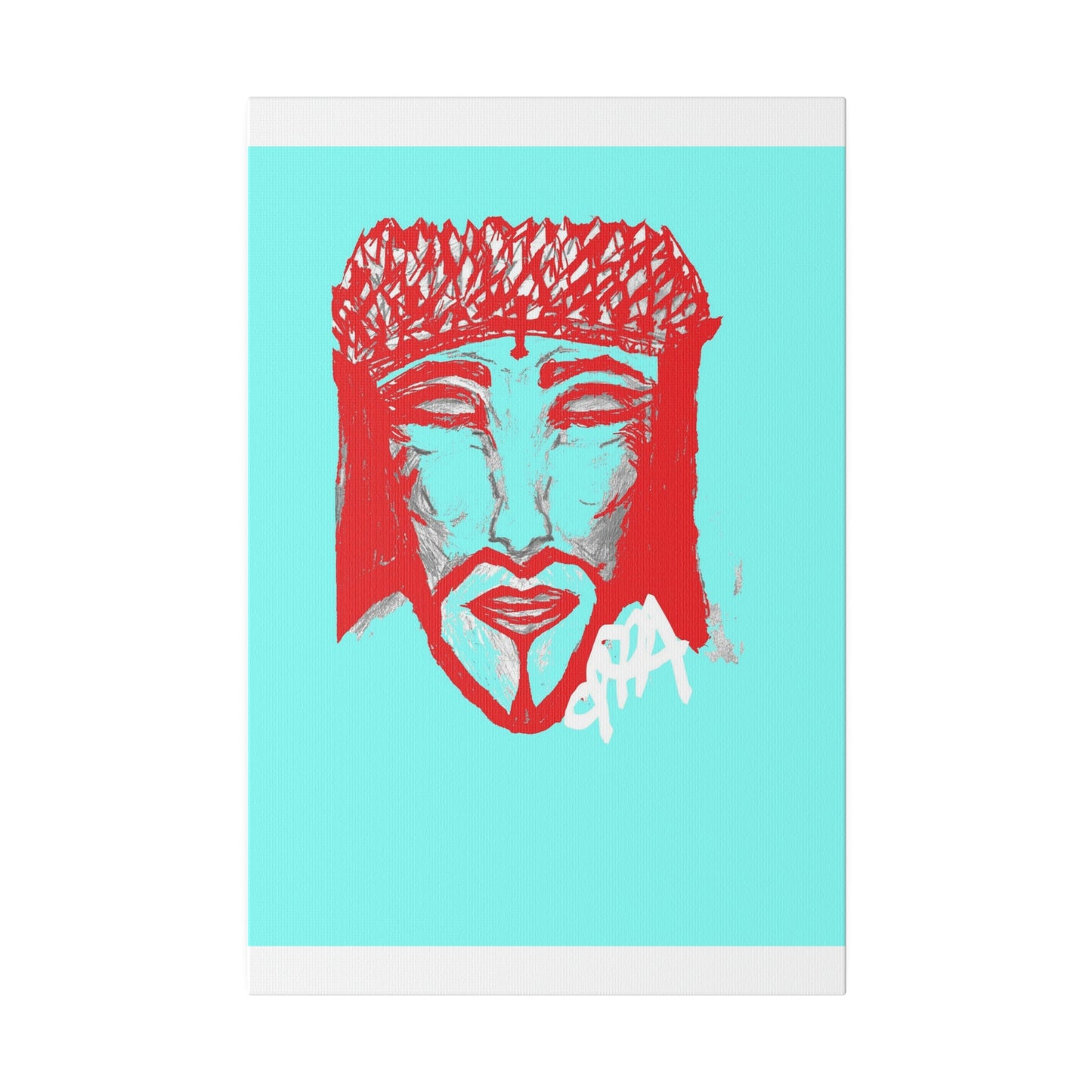 FACE OF JESUS PRAYING TO THE FATHER LIVING WATERS CANVAS (Matte Canvas, Stretched, 0.75")