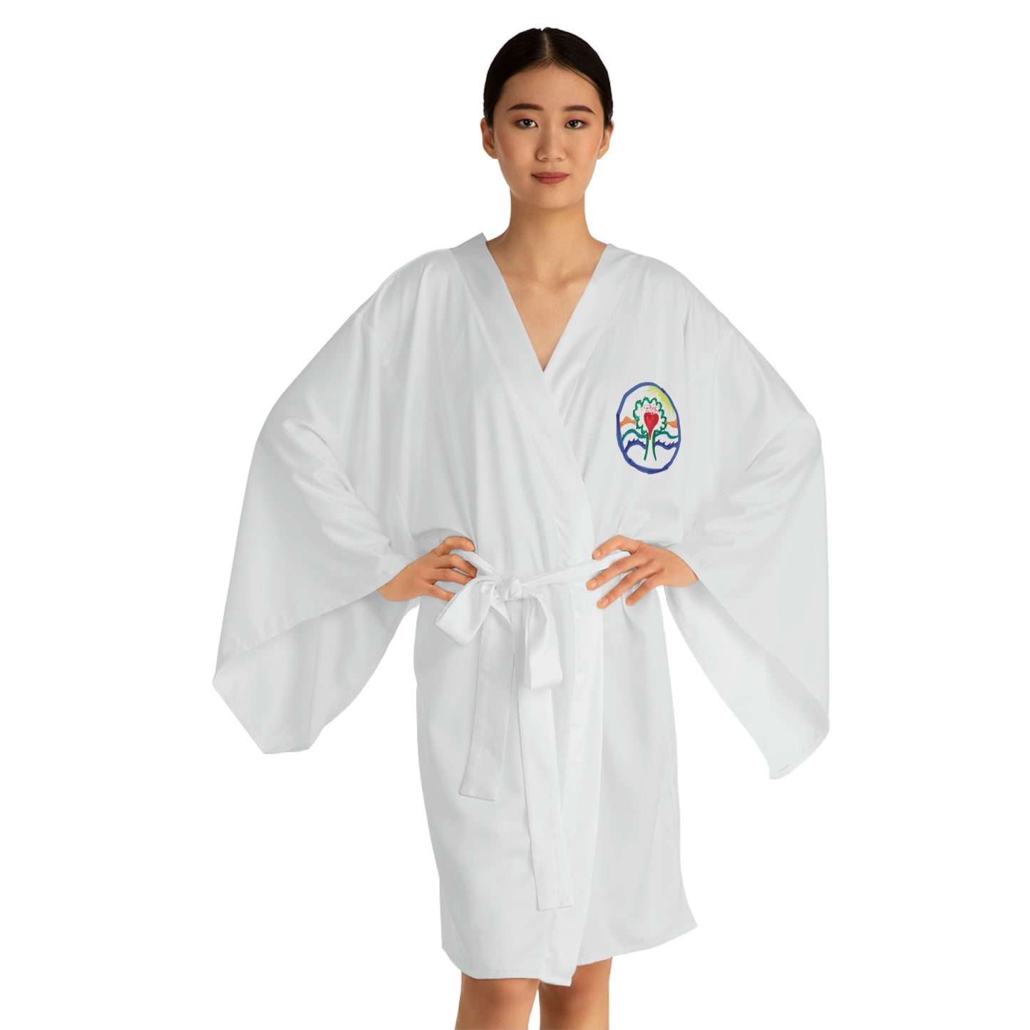 SUNSHINE HEART OF LOVE TREE LONG SLEEVE KIMONO ROBE