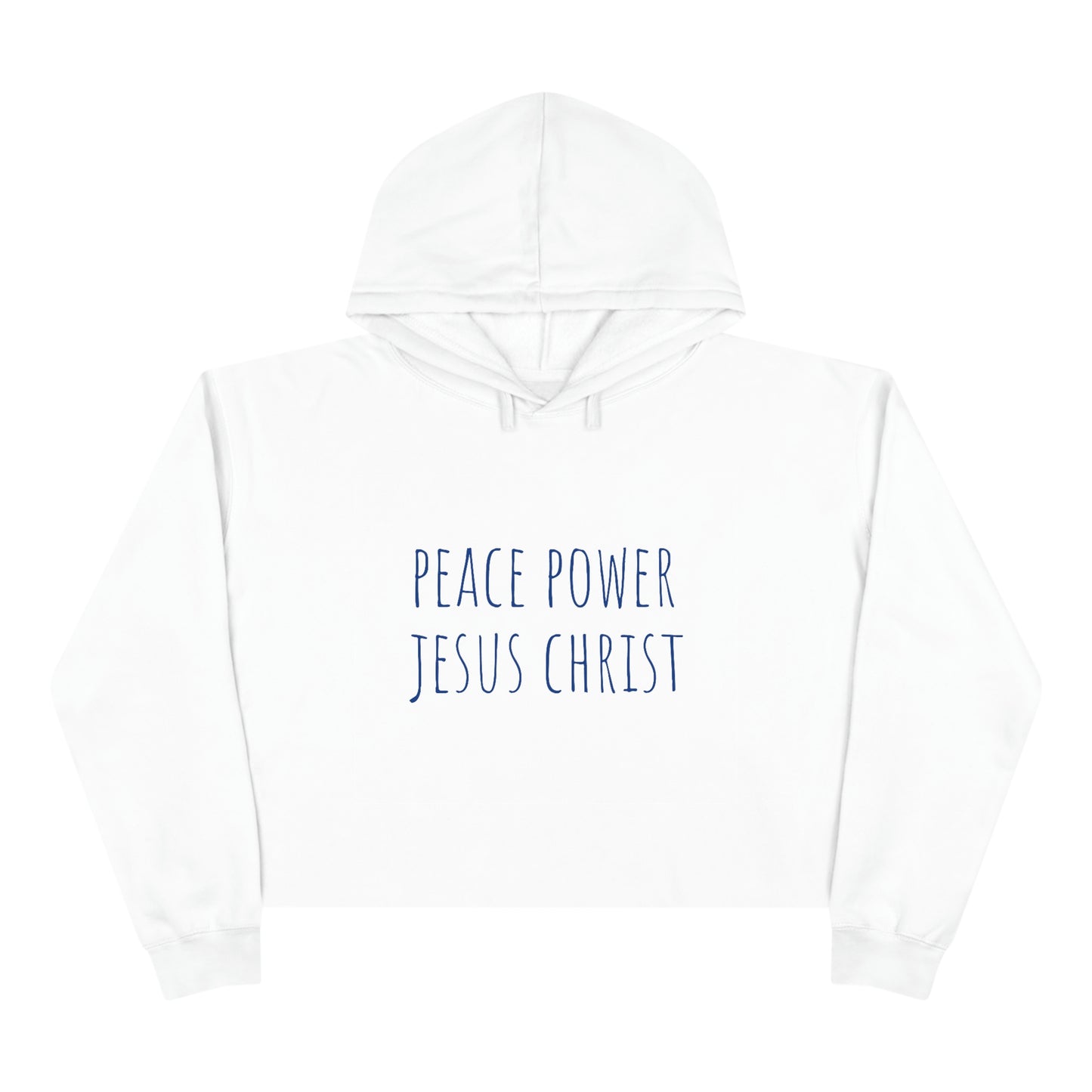 PEACE POWER JESUS CHRIST CROP HOODIE