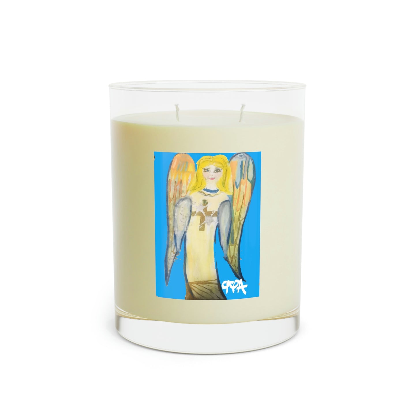 BLUE PRAYER MIRACLE ANGEL OF GOD'S LIGHT(Luxury Scented Candle - Full Glass, 11oz)