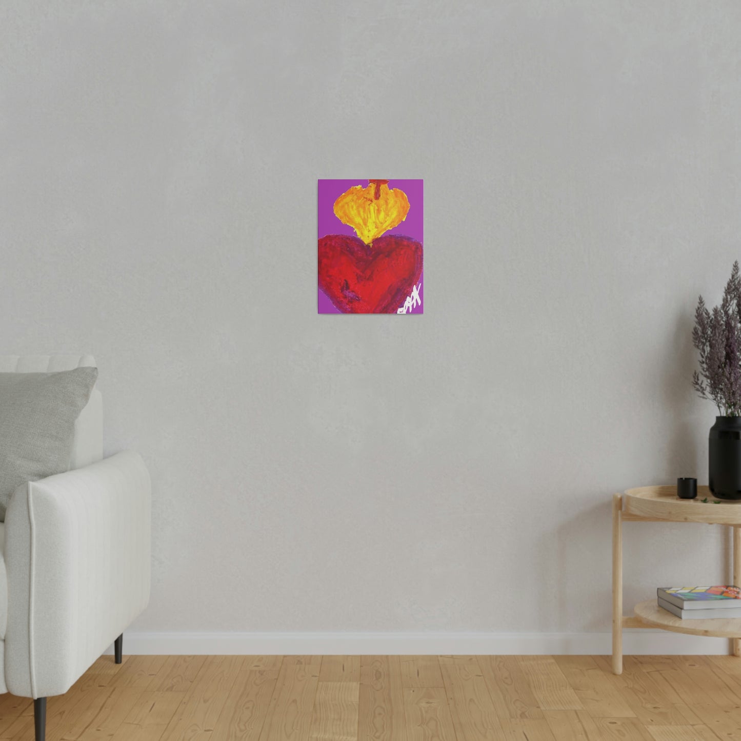 SACRED HEART OF SPIRITUAL LOVE ON EARTH OF GOD FROM HEAVEN (Matte Canvas, Stretched, 0.75")