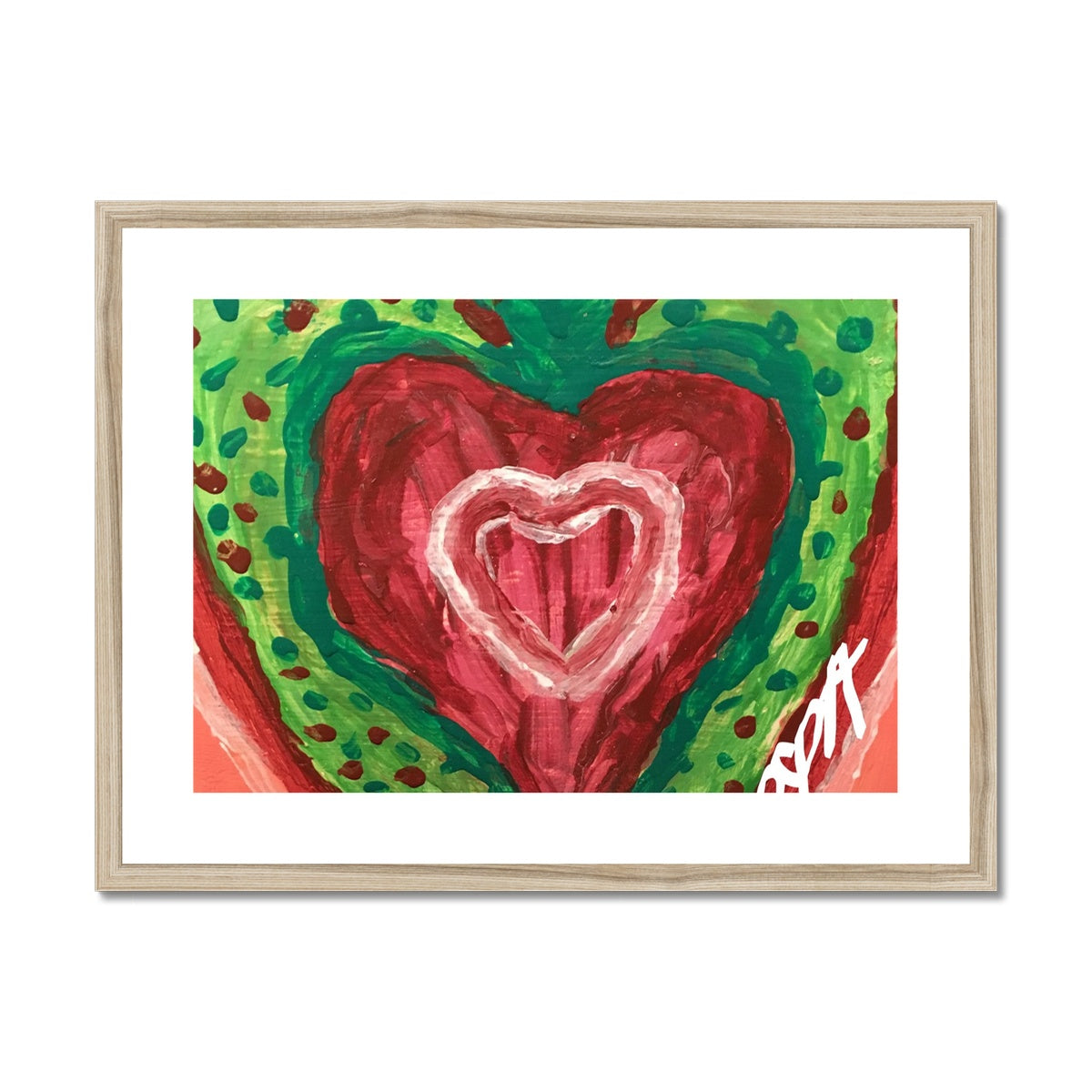 SACRED HEART OF THE SEED OF LIFE PRINT (Framed & Mounted Print)