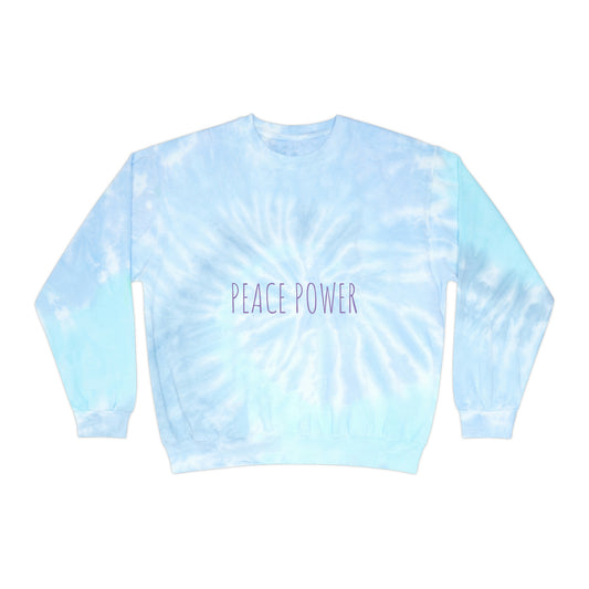 PEACE POWER UNISEX TIE-DYE SWEATSHIRT