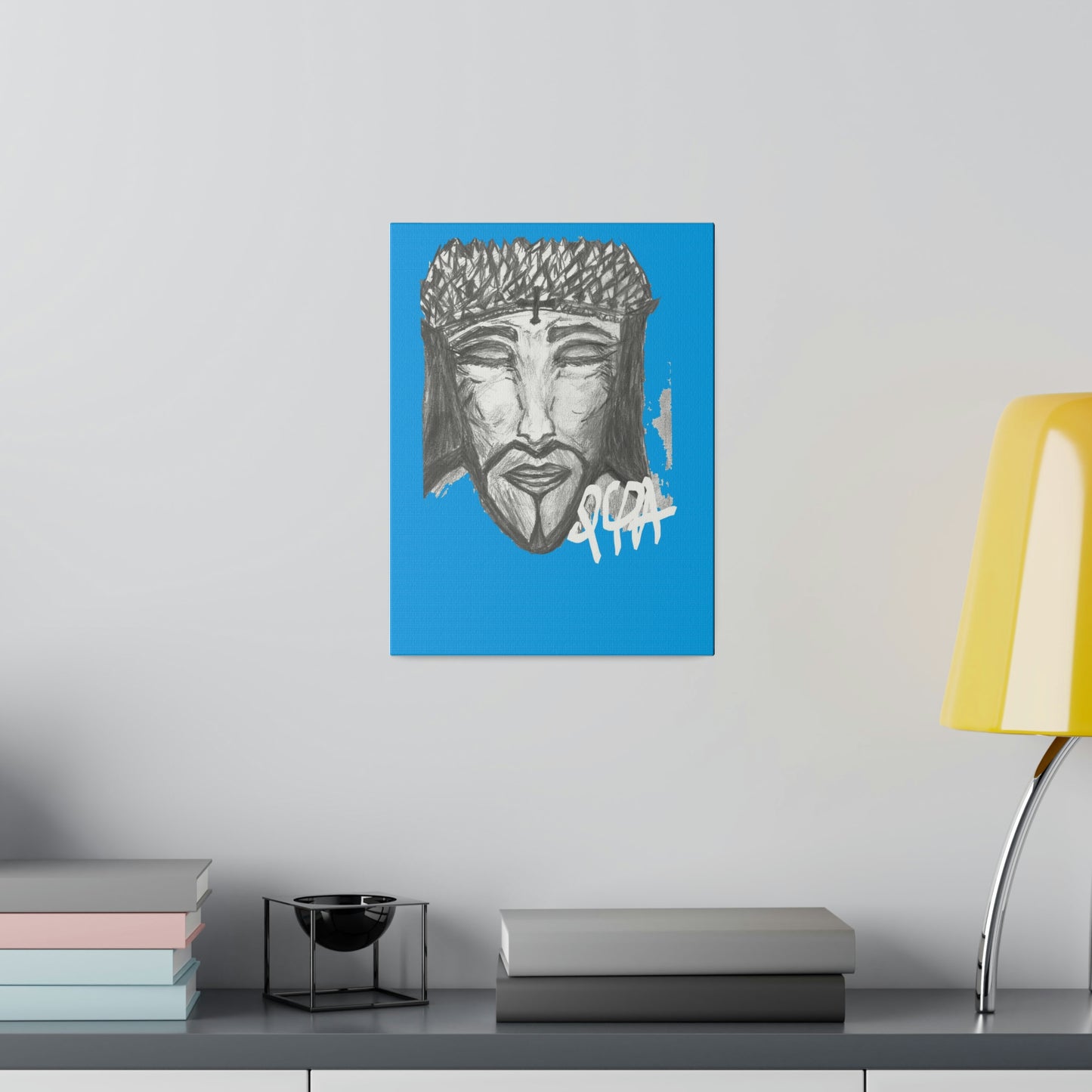 FACE OF JESUS CHRIST PRAYING TO THE FATHER LIVING WATERS CANVAS (Matte Canvas, Stretched, 0.75")