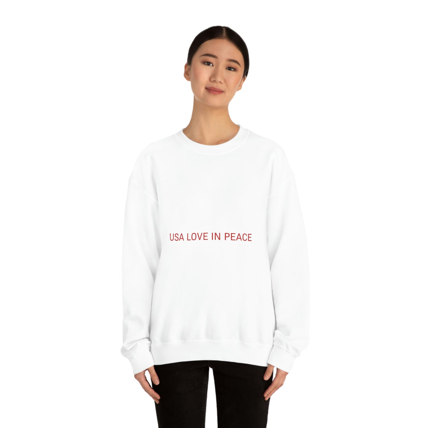 Unisex Heavy Blend™ Crewneck Sweatshirt  USA LOVE IN PEACE