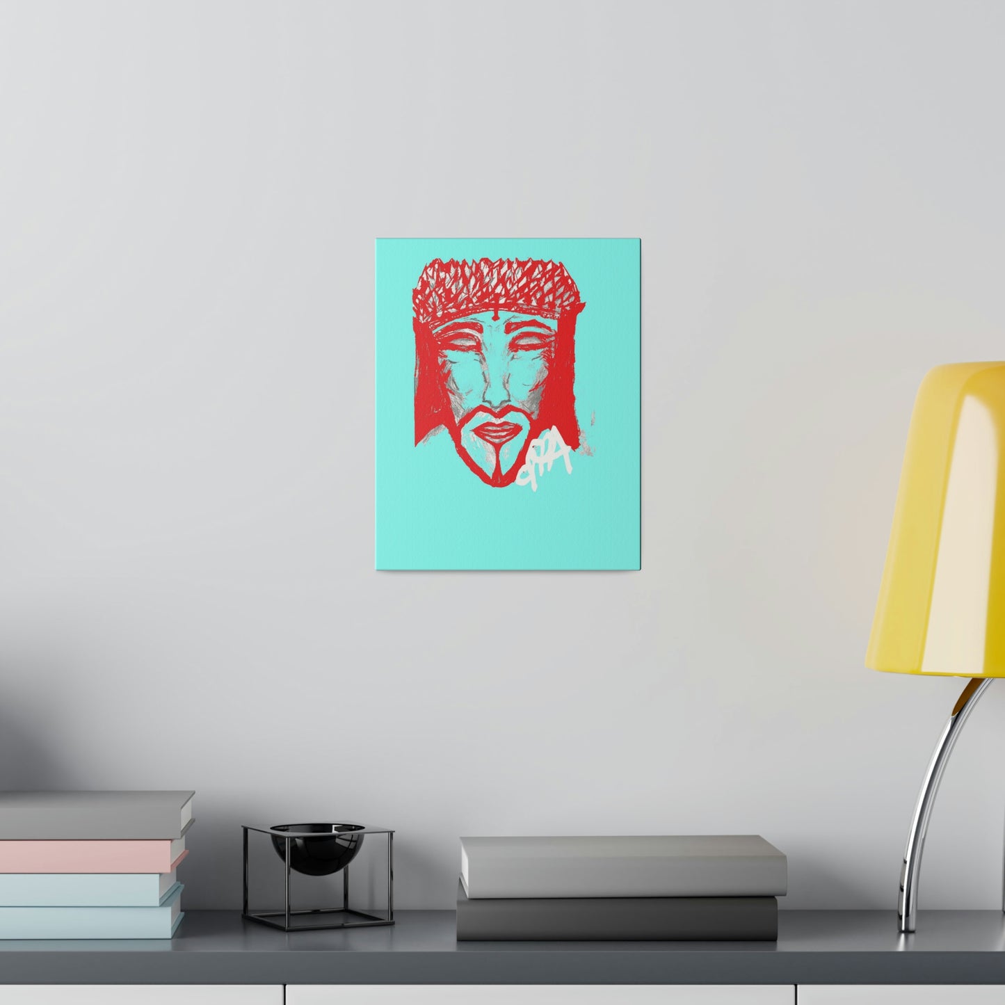 FACE OF JESUS PRAYING TO THE FATHER LIVING WATERS CANVAS (Matte Canvas, Stretched, 0.75")