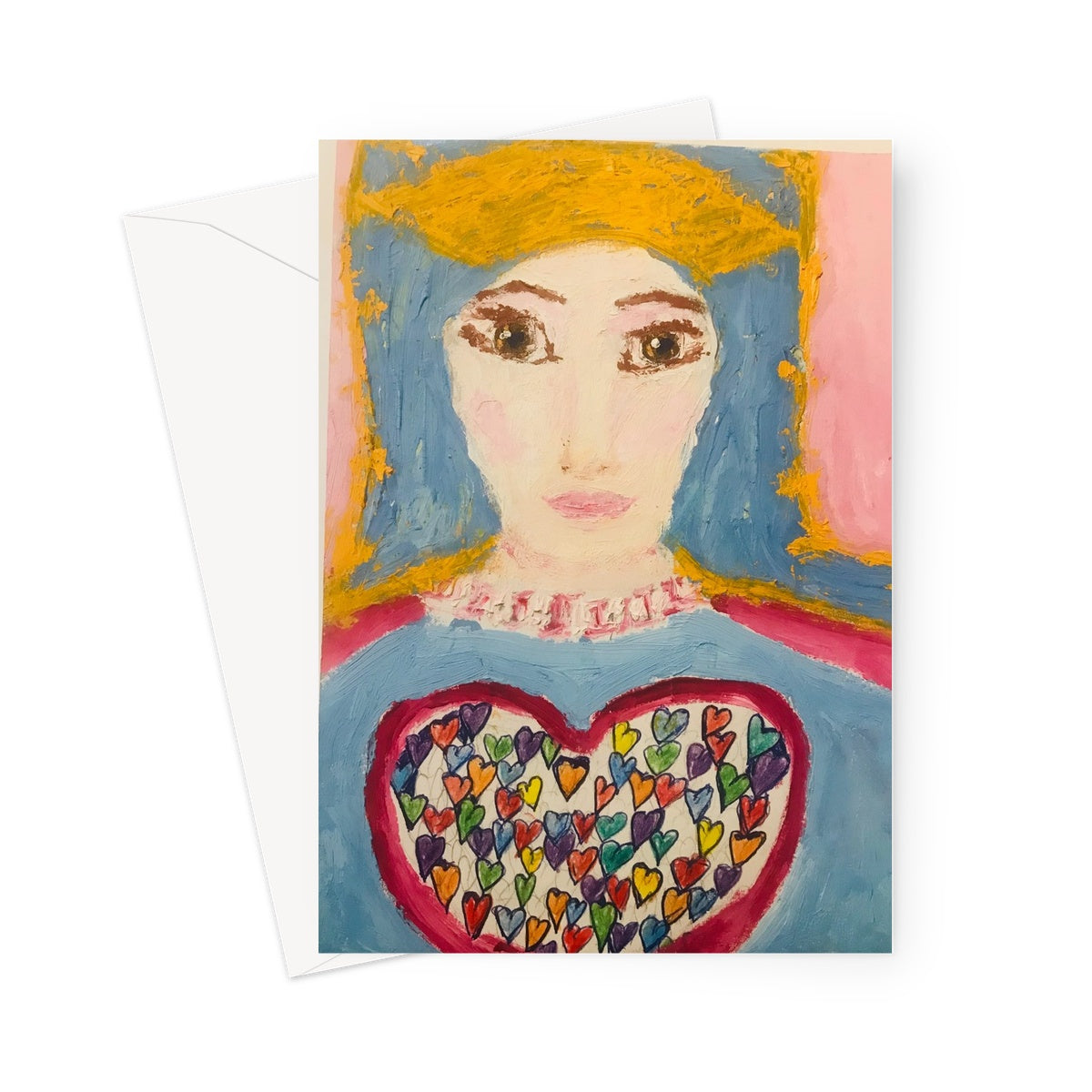 MARY OF SACRED HEART OF LOVE LIFE GREETING CARD